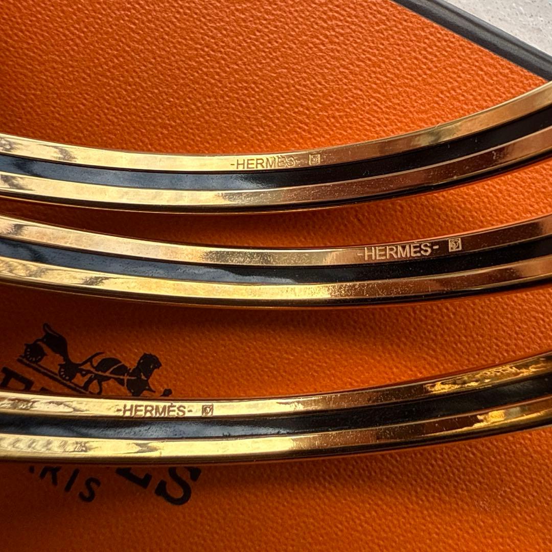 HERMES エルメス バングル ブレスレット エナメル 3本セット　バラ売り可
