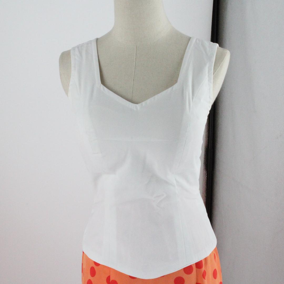 【美品 フラメンコ衣装】鮮やかオレンジ×水玉 ブラウス ファルダ 大判シージョ