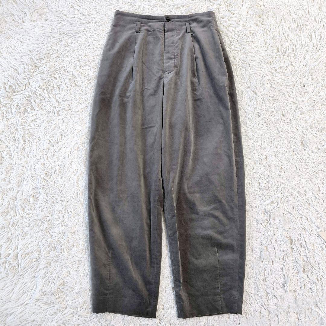 LISETTE リゼッタ ベルベット タック パンツ グレー