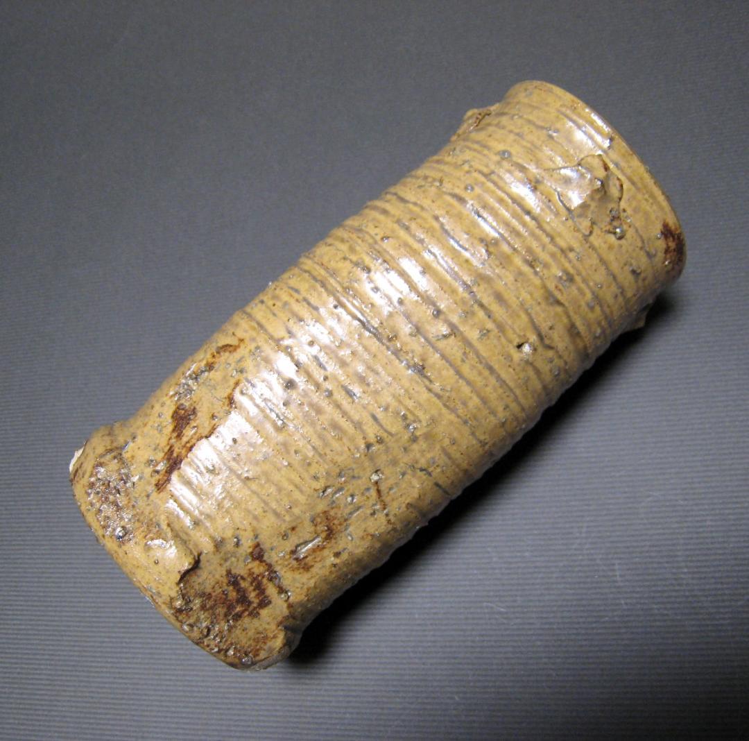 Mayu　永楽善五郎　伊羅保　花入　京焼　共箱　花瓶　善五郎　華器　茶道具