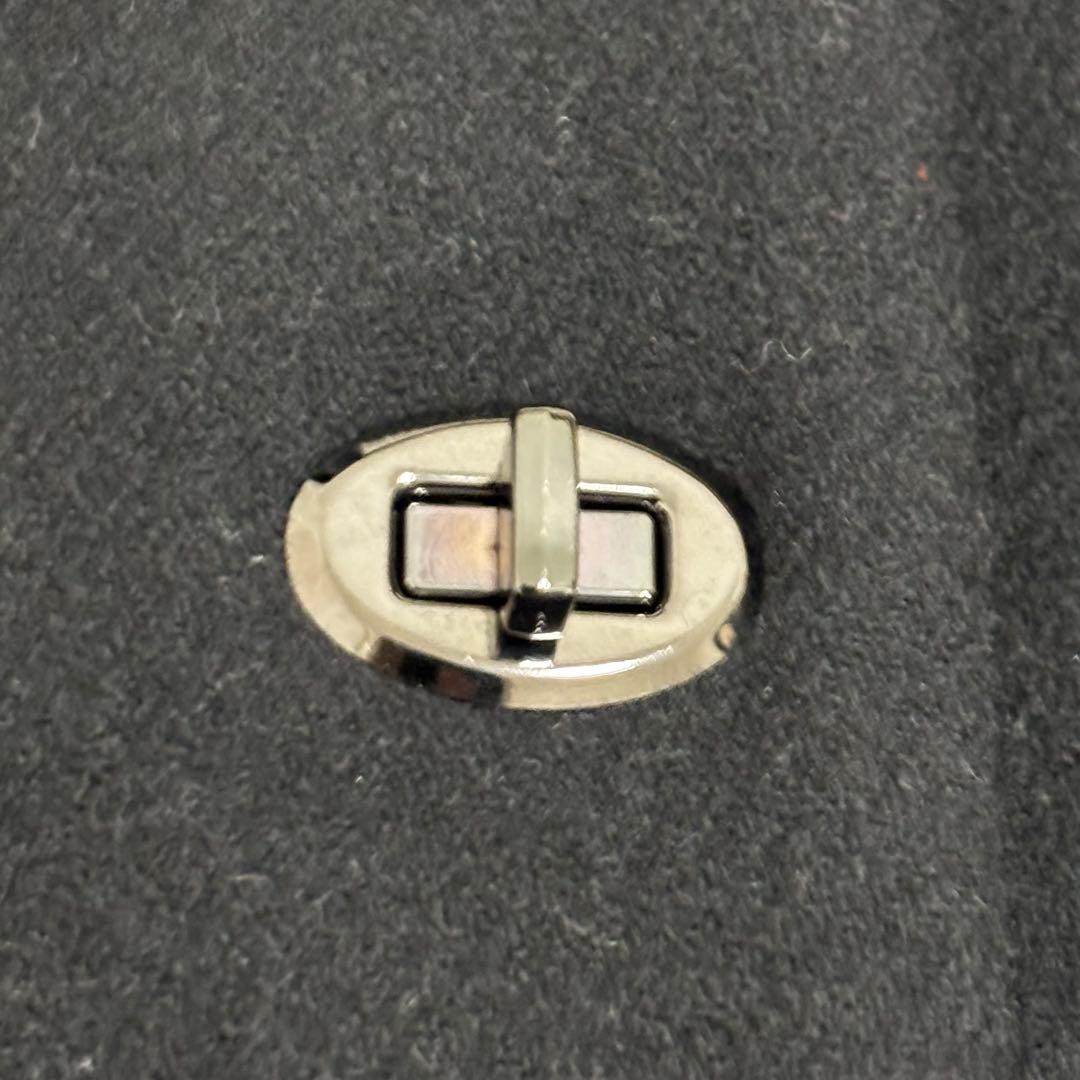 【極美品】LANVIN en Bleu ノーカラー ファー コート ブラック