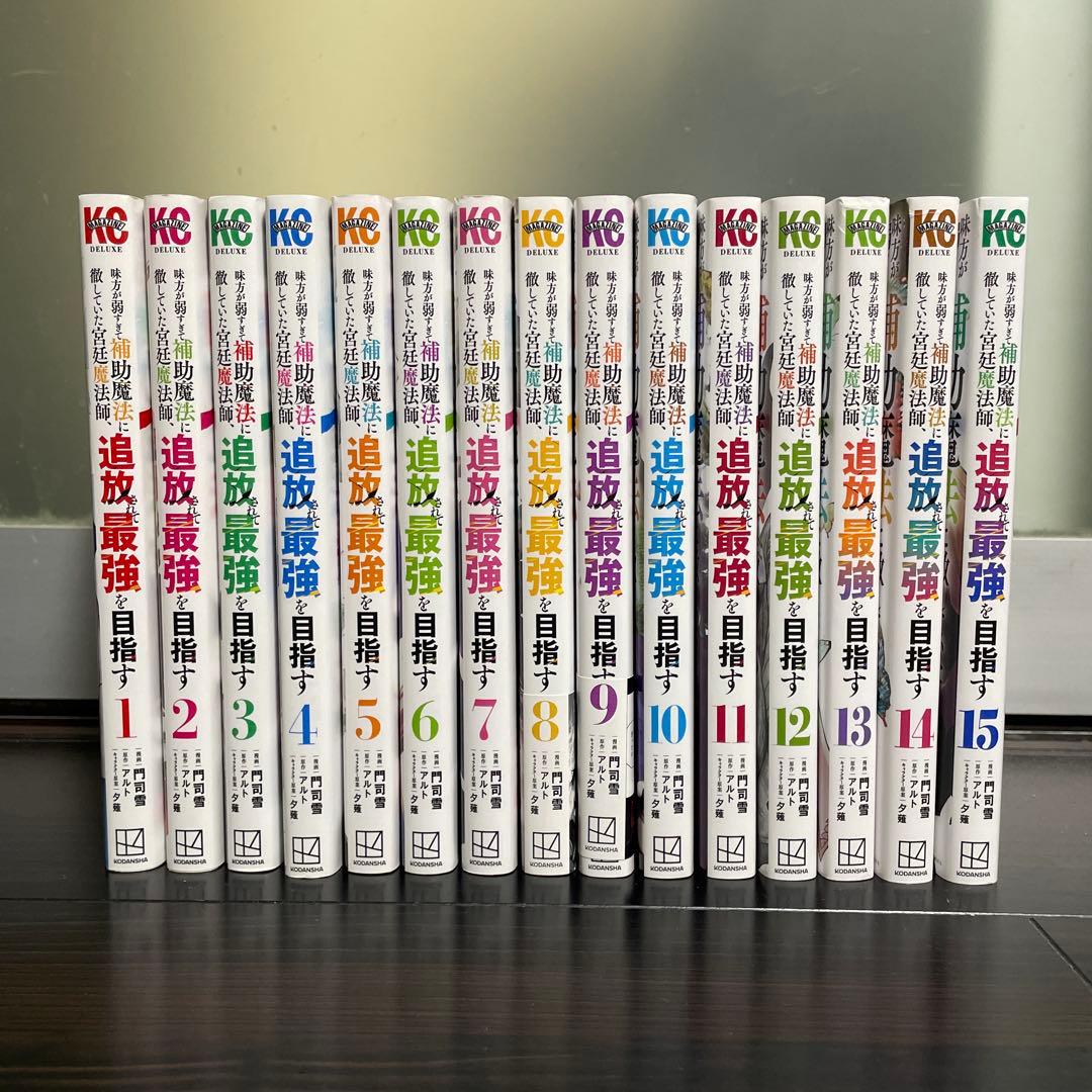 味方が弱すぎて補助魔法に徹していた宮廷魔法師、 追放されて最強を目指す1〜15巻