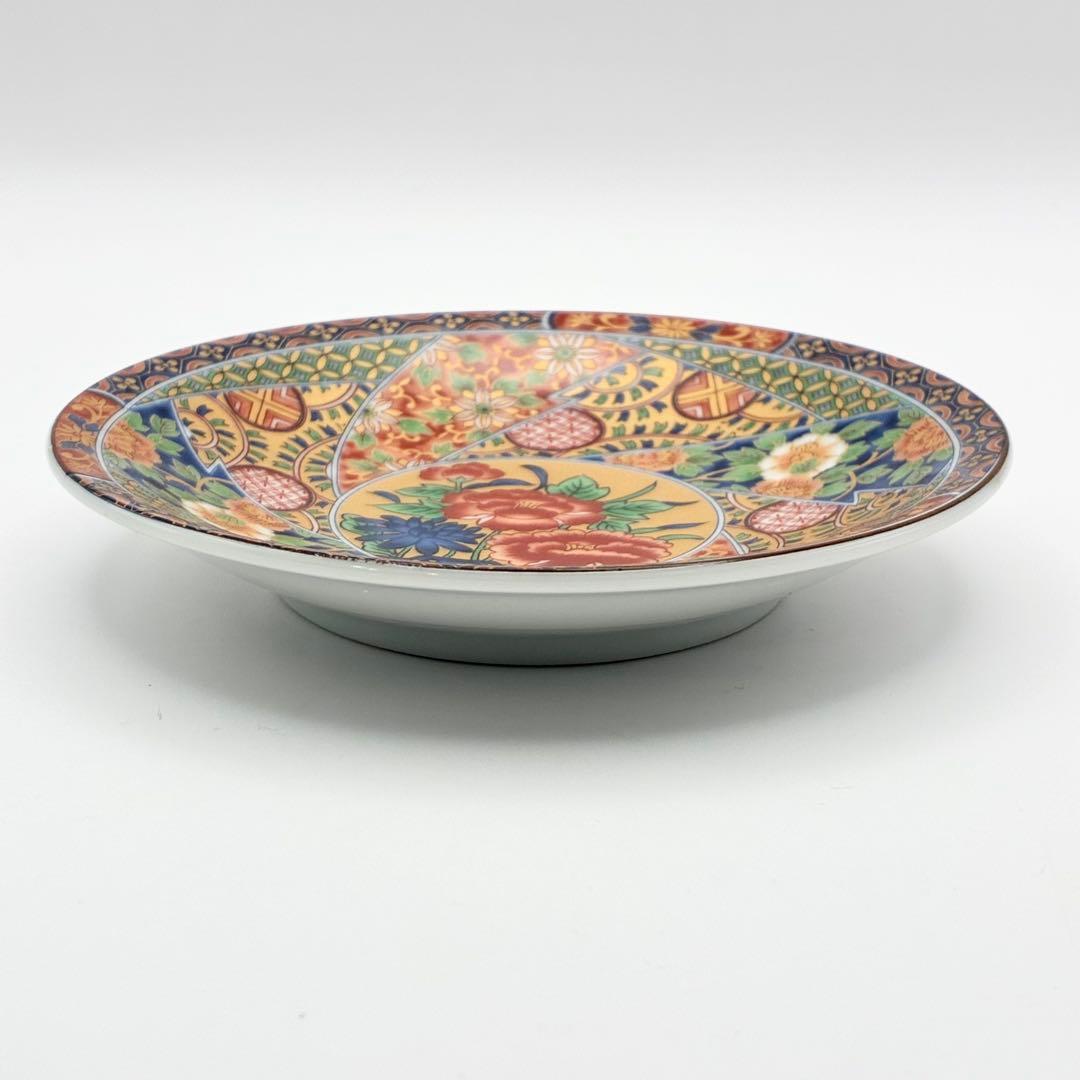 【美品】有田燒 万葉窯 色給丸紋 小皿揃 6枚セット 取皿 古伊万里 金彩