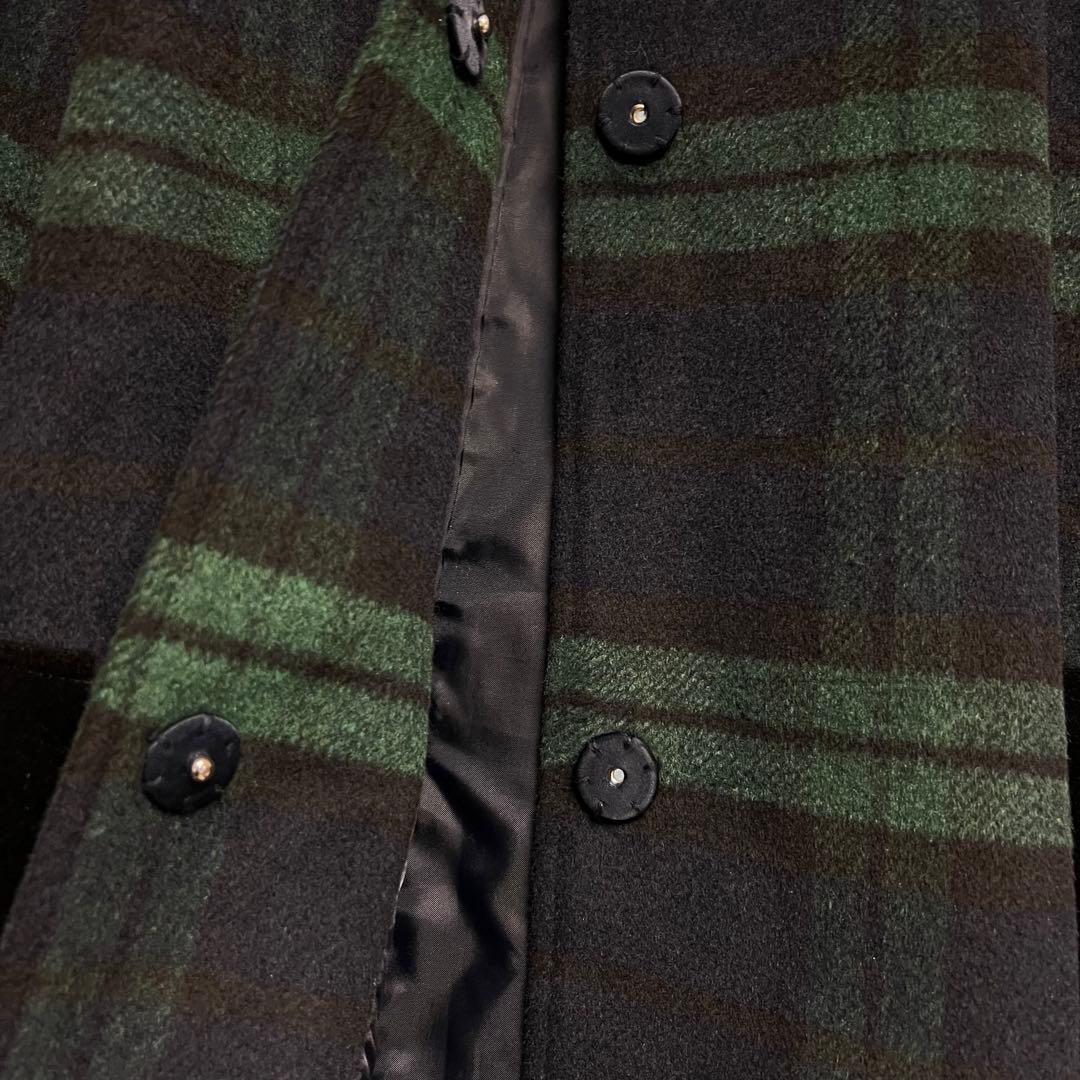 (未使用級)ジェンヌxブリジット　バルドー　コラボポンチョケープコート　チェック