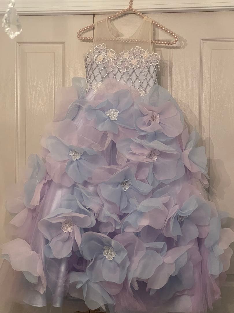 140 ピアノ 演奏会 声楽 発表会 ドレス ロング フラワー 子供 用