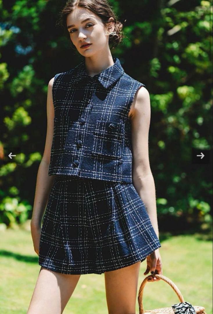 シェリエ sheller ツイード ベスト