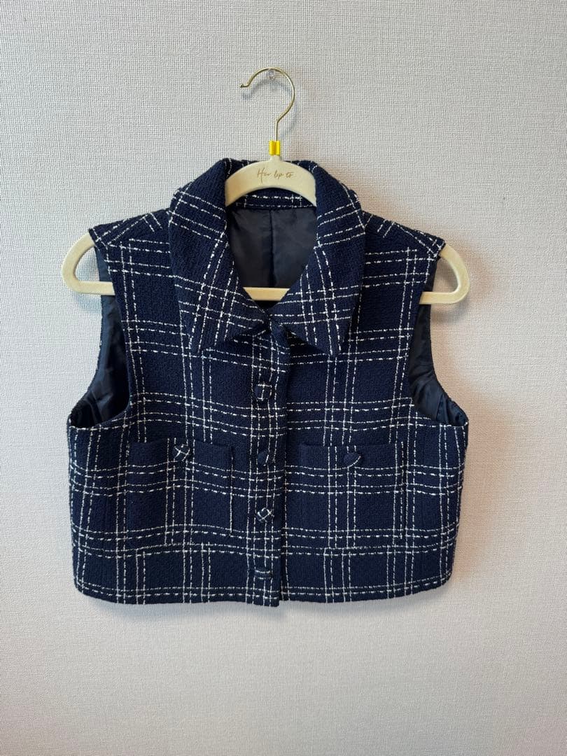 シェリエ sheller ツイード ベスト