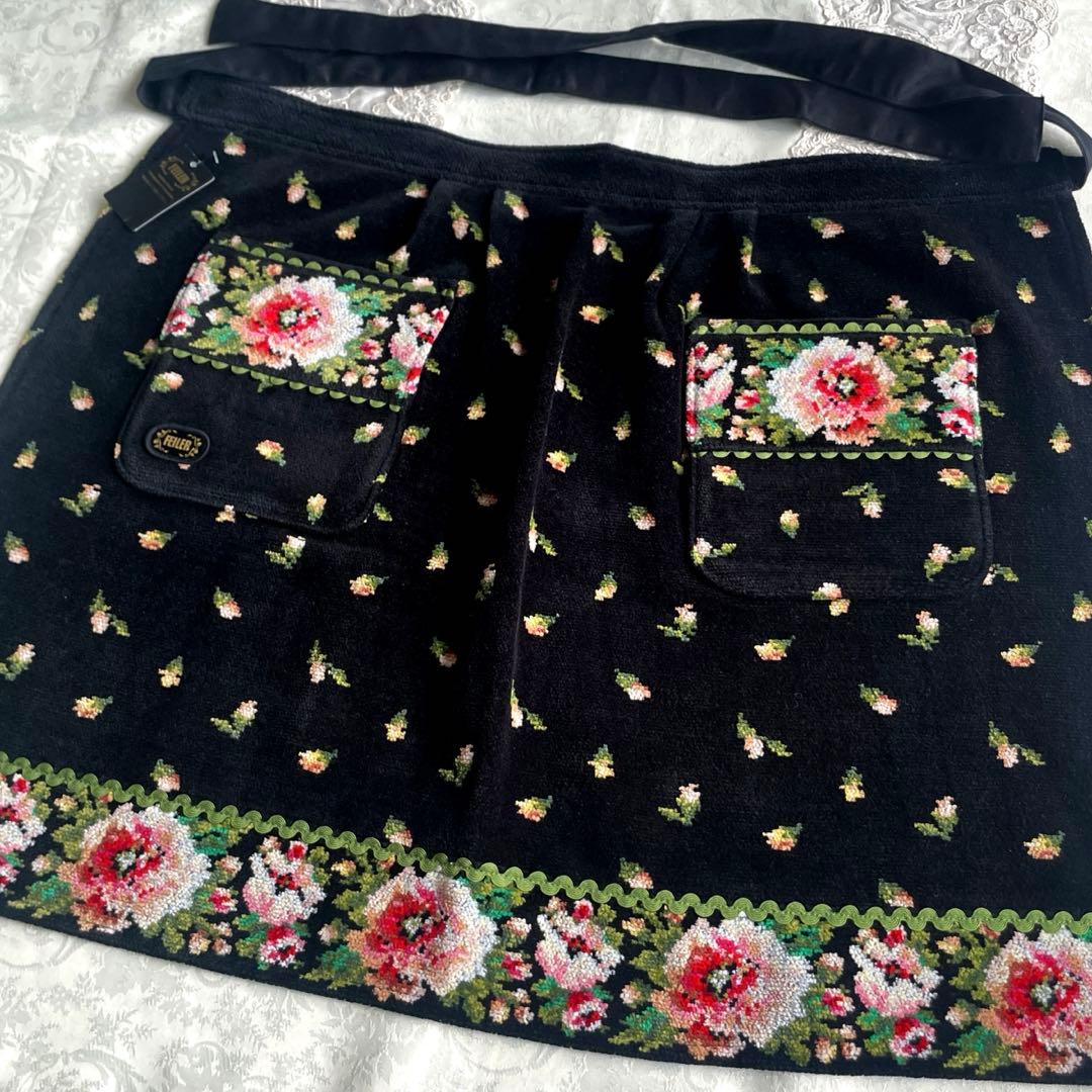 【新品未使用タグ付き】FEILERフェイラー　 エプロン　豪華　花柄