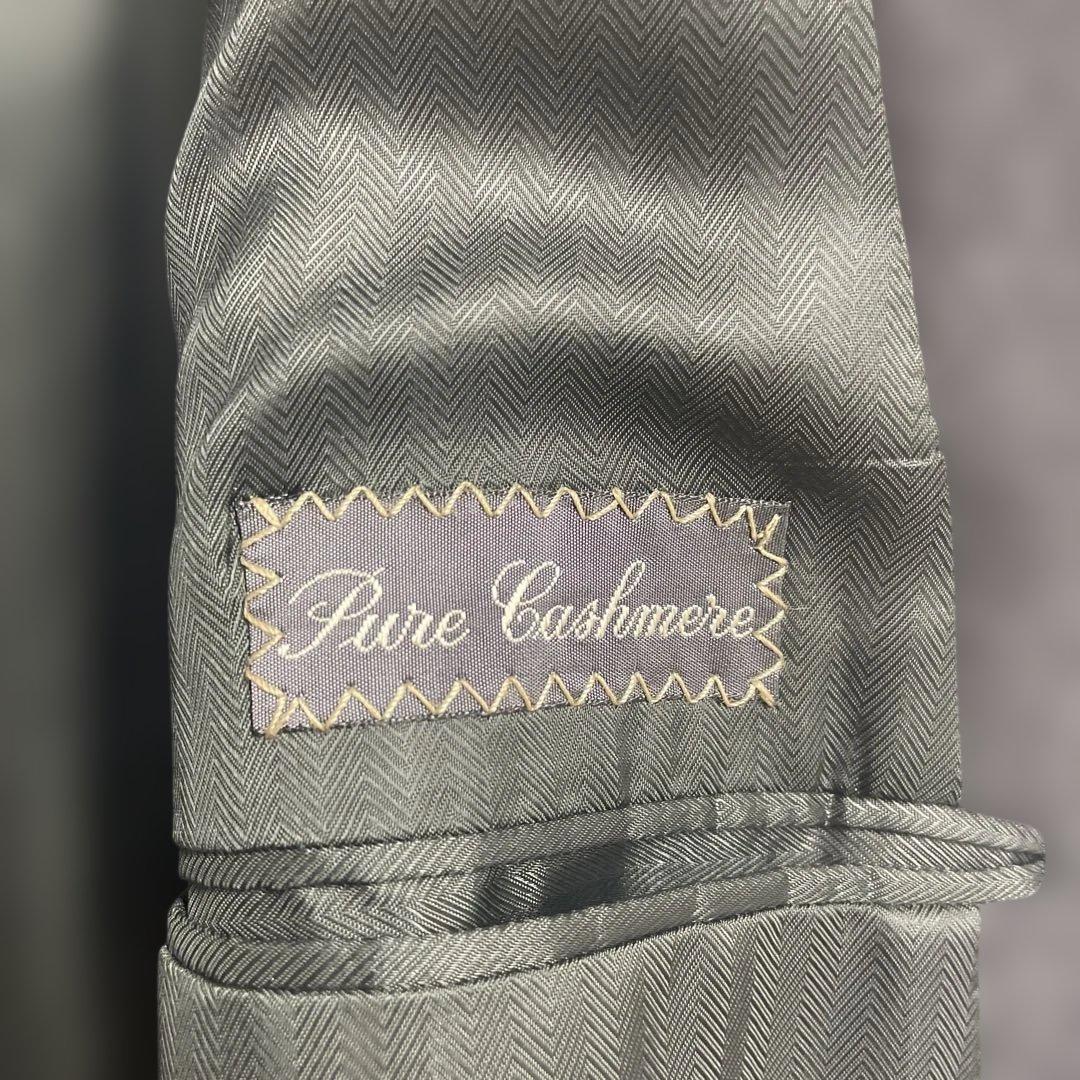 ゼニア　カシミヤ　ダブルブレスト　ベルテッド　チェスターコート　ヘリンボーン