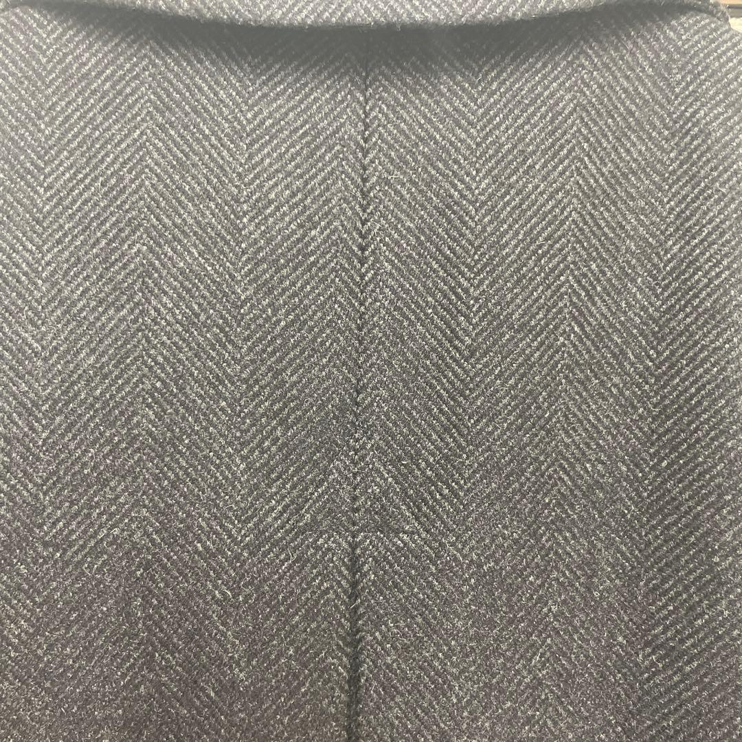 ゼニア　カシミヤ　ダブルブレスト　ベルテッド　チェスターコート　ヘリンボーン