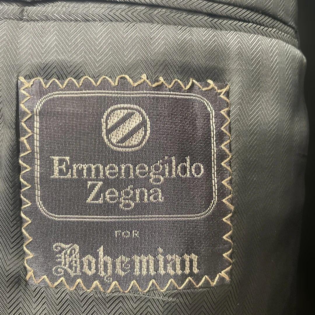 ゼニア　カシミヤ　ダブルブレスト　ベルテッド　チェスターコート　ヘリンボーン