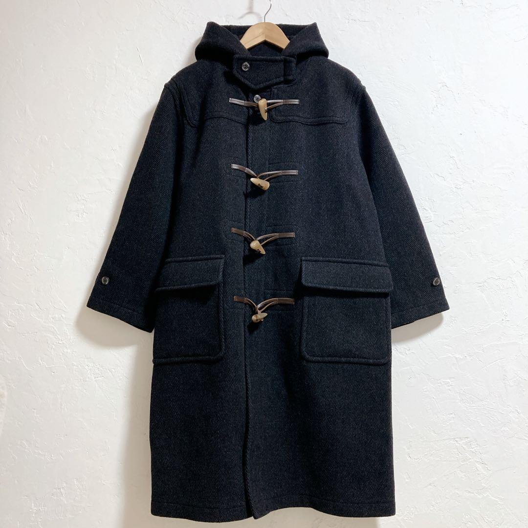 ラコステ　ヘリンボーン　ダッフルコート　フード　グレー　L