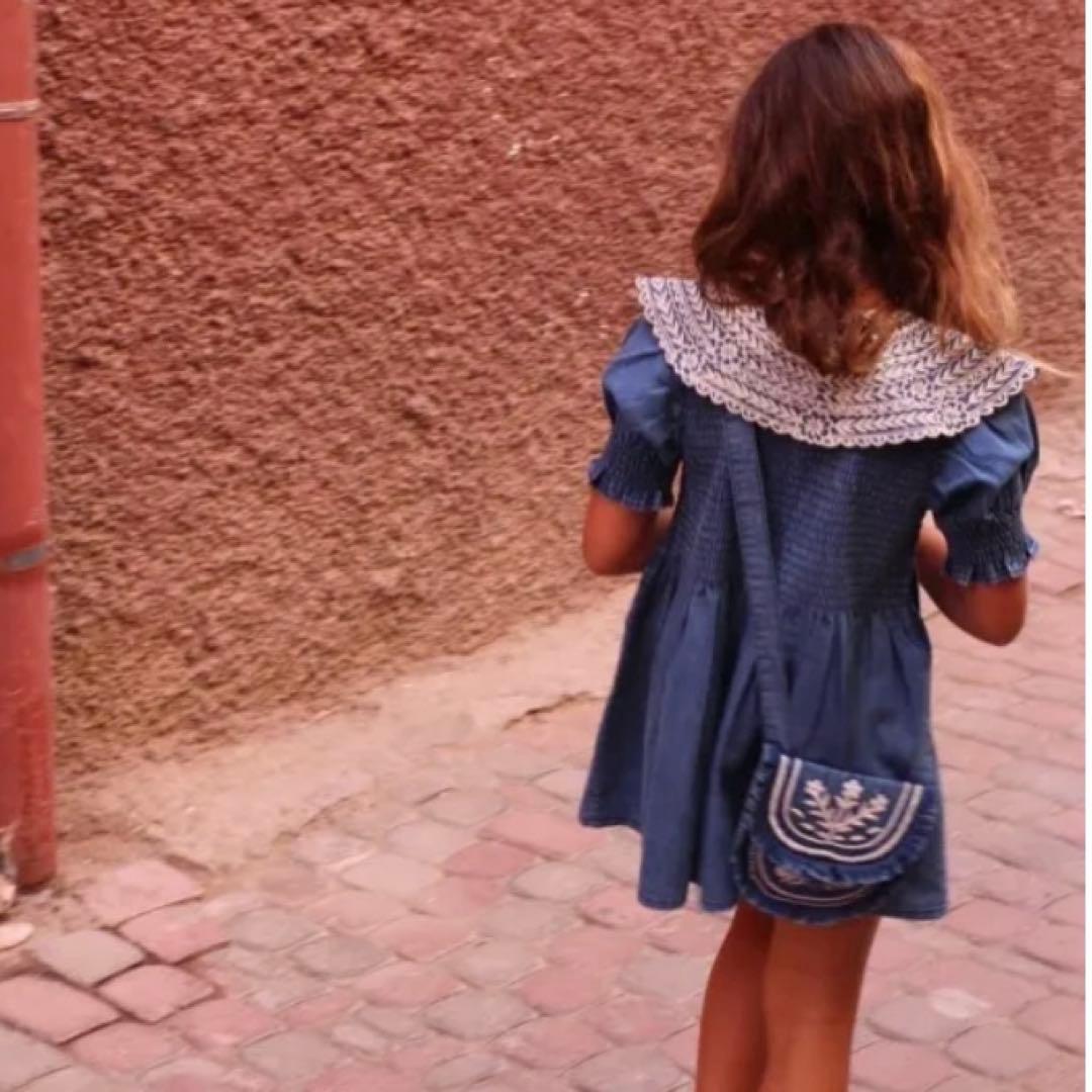 ワンピース Bonjour DENIM TUNIQUE handsmock 10y