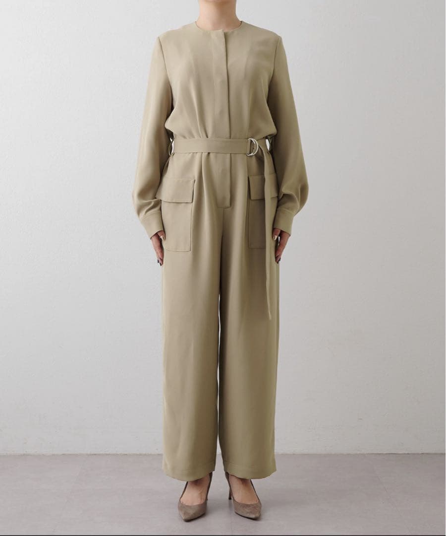 美品✨24AW ウィムガゼット【THE PAUSE】ダブルクロスジャンプスーツ