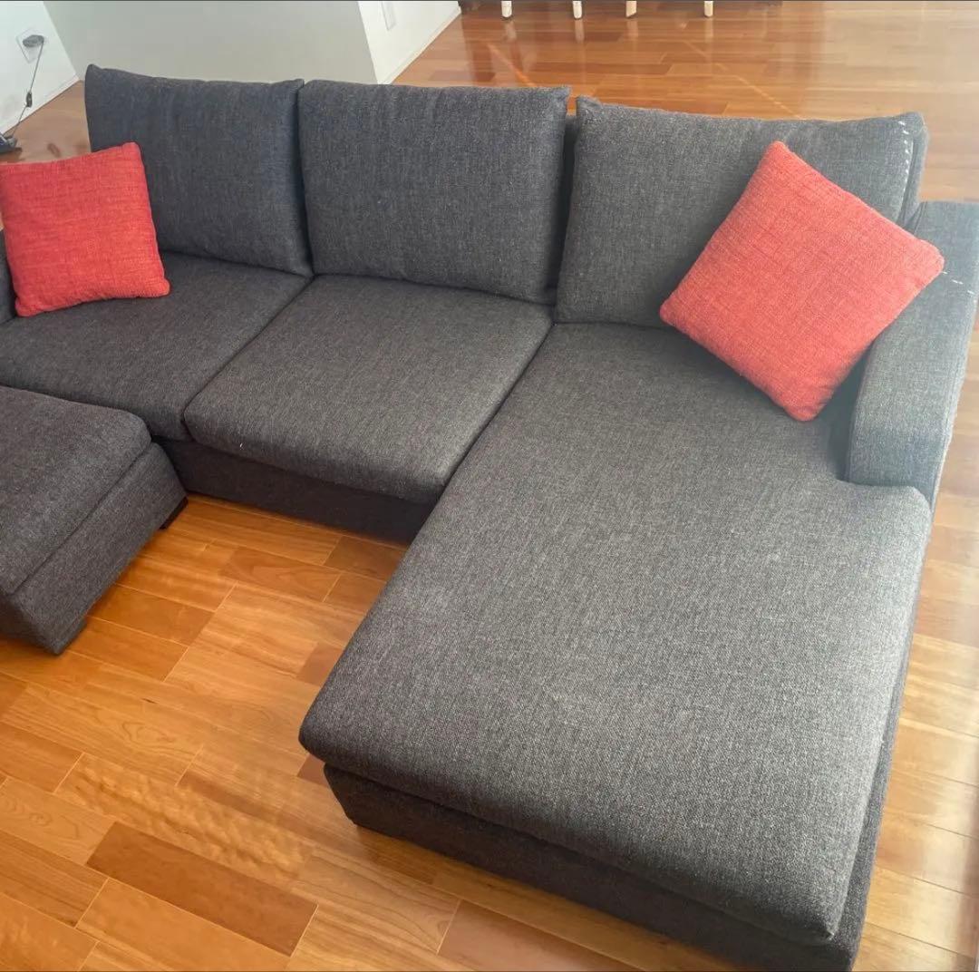 カウチソファ　ソファセット　① ロータイプ　ロング　3個全部購入必要