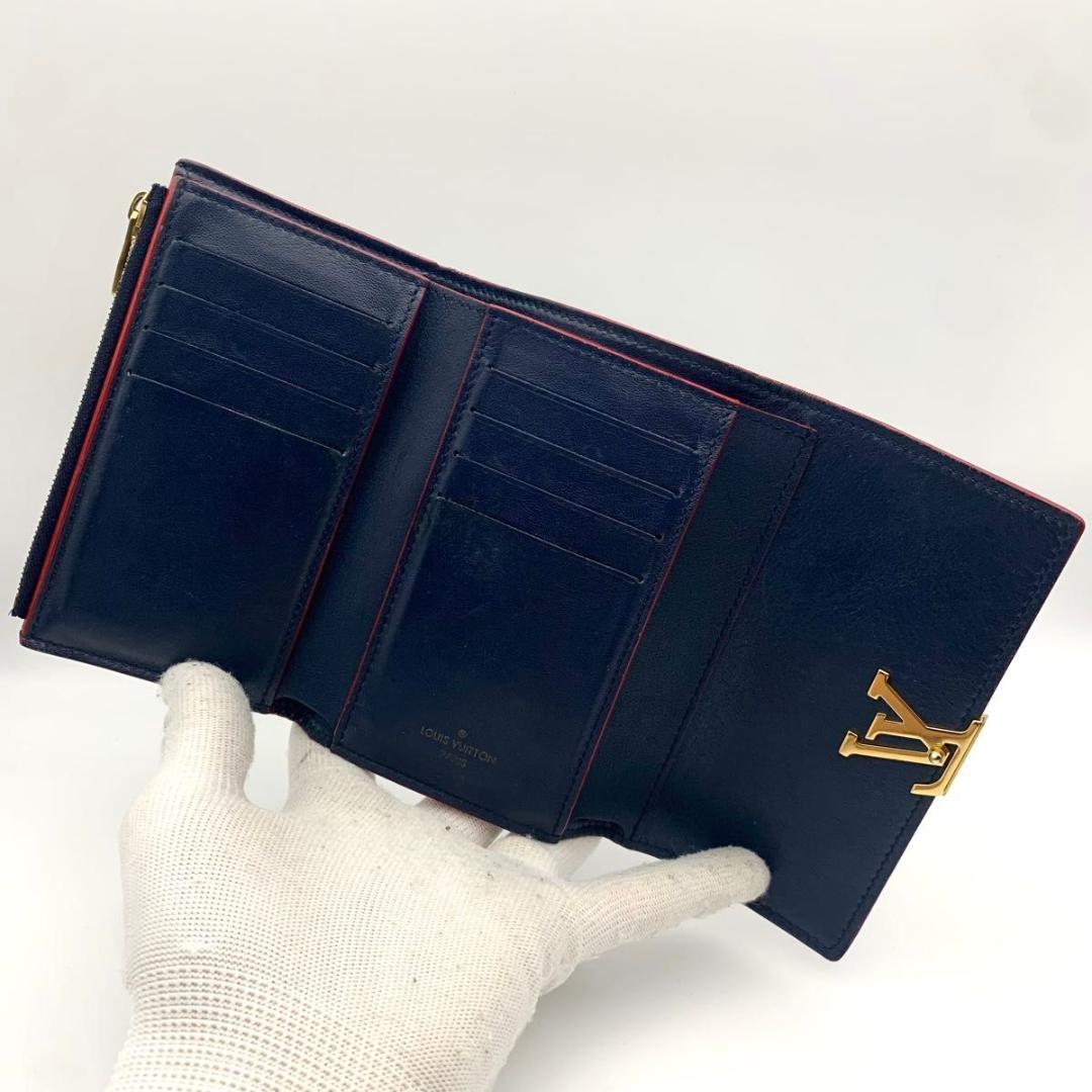 鑑定済み 美品 ルイヴィトン ポルトフォイユ カプシーヌ コンパクト 財布 革