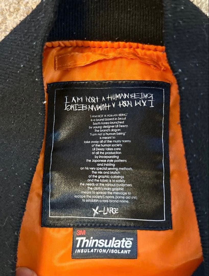 IAMNOTAHUMANBEING MA-1 ジャケット