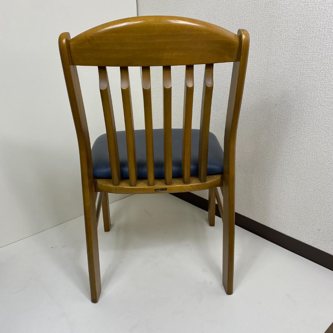 【匿名配送】2脚セット 松田家具 ダイニングチェア 椅子 昭和レトロ 木製