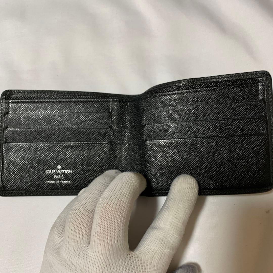 美品　お買い得　Louis Vuitton ブラック 二つ折り財布