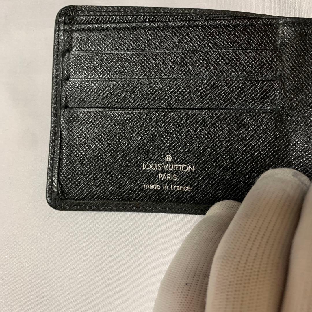 美品　お買い得　Louis Vuitton ブラック 二つ折り財布