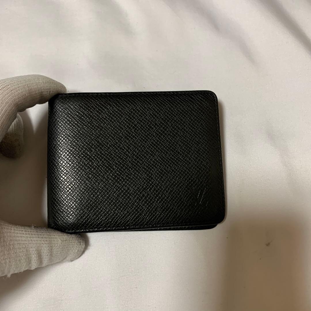 美品　お買い得　Louis Vuitton ブラック 二つ折り財布