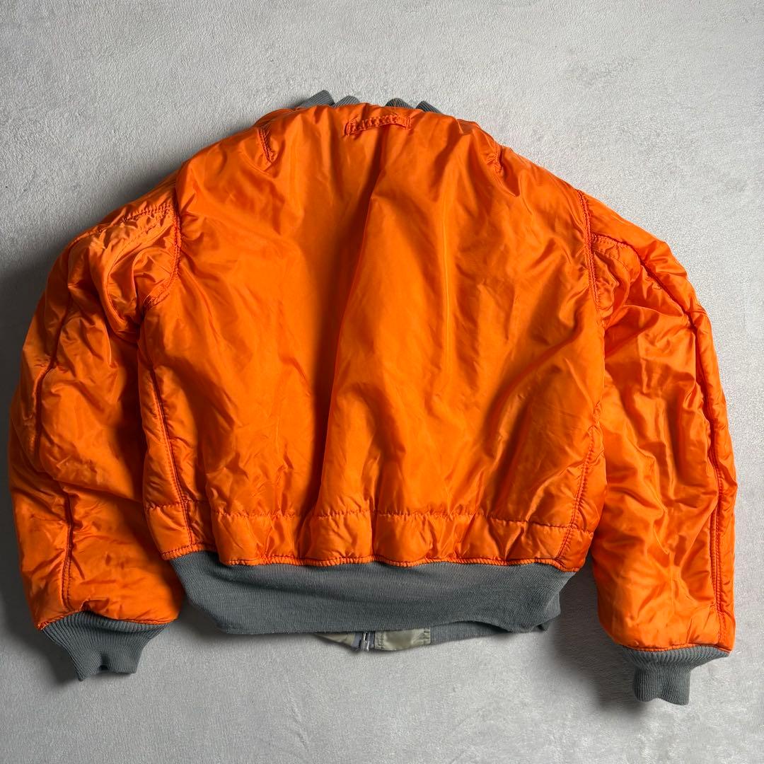 80s-90s USA製 alpha ma-1 シルバー　ボンバージャケット