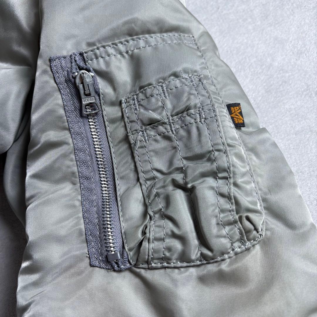 80s-90s USA製 alpha ma-1 シルバー　ボンバージャケット