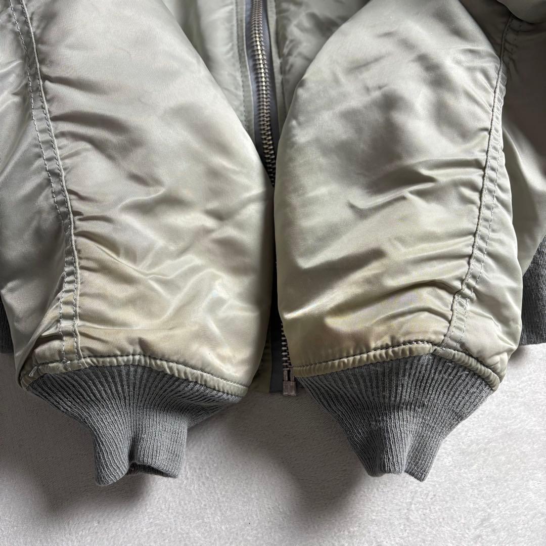 80s-90s USA製 alpha ma-1 シルバー　ボンバージャケット