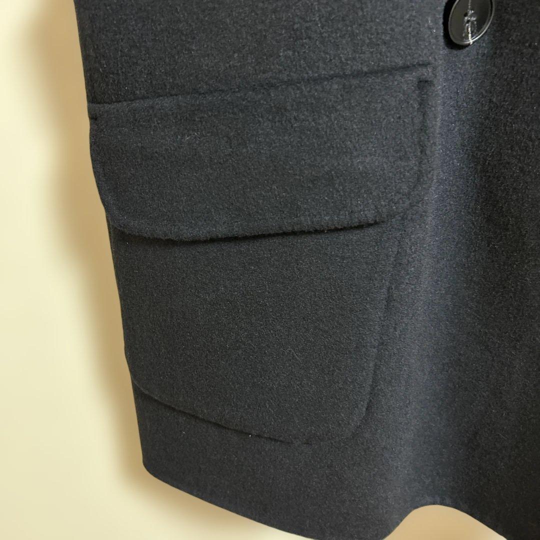 【あわちゃ】DOUBLE FACE VEST JK ブラック