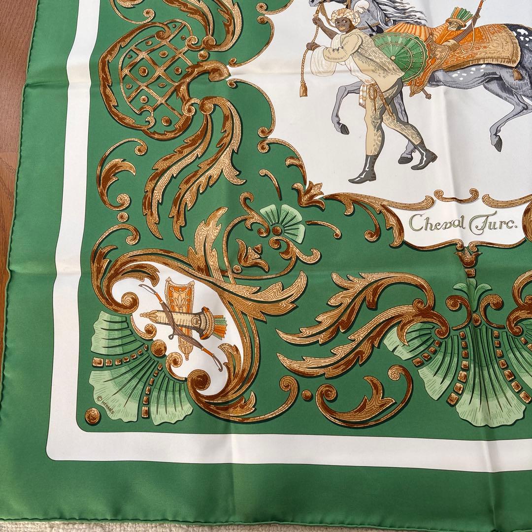 【新品・未使用】エルメス スカーフ カレ90 トルコの馬 Cheval Turc