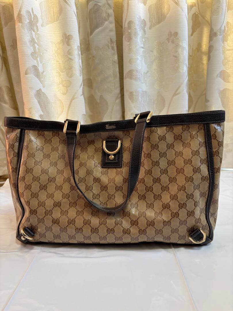 Gucci トートバッグ ベージュ/ブラウン キャンバス