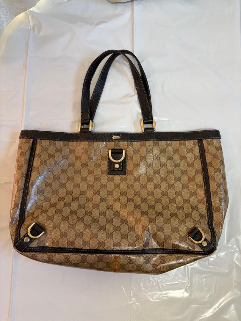 Gucci トートバッグ ベージュ/ブラウン キャンバス