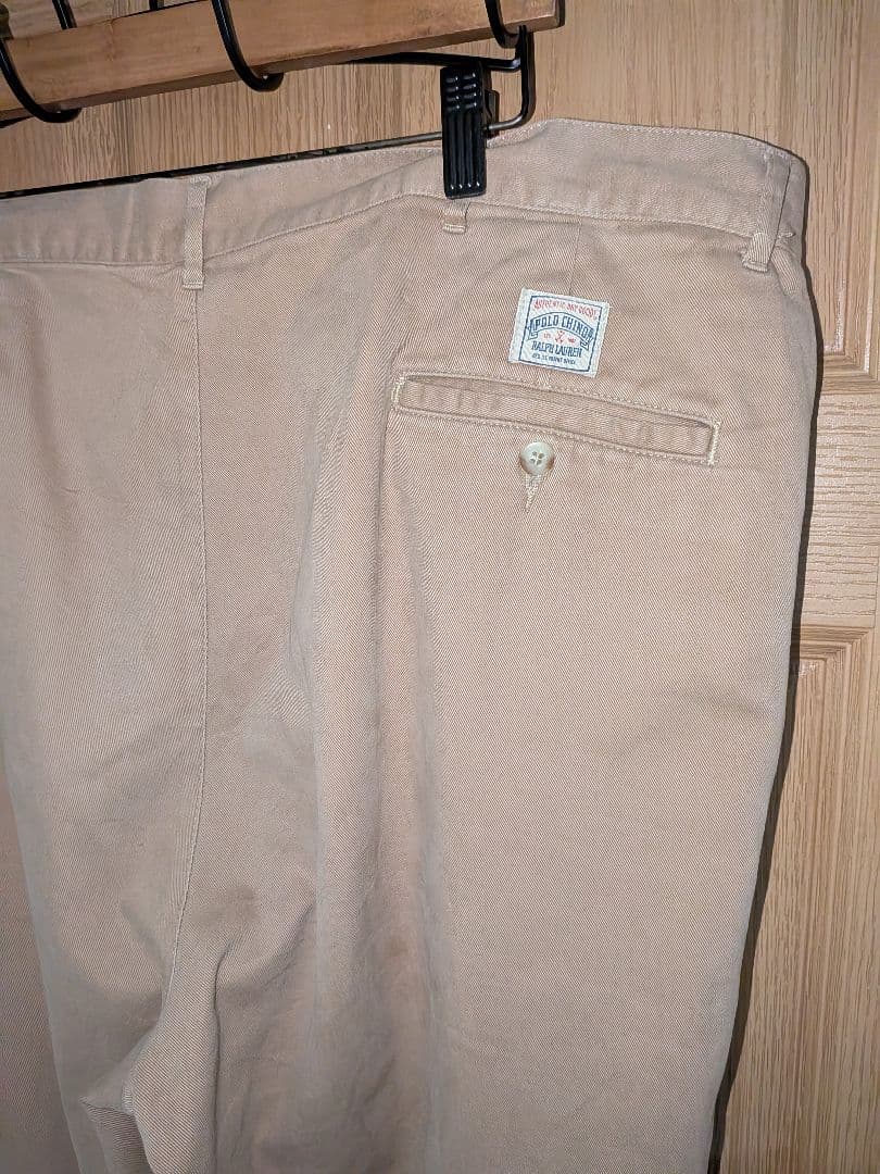 90's Polo Ralph Lauren　ツータック チノパン ベージュ