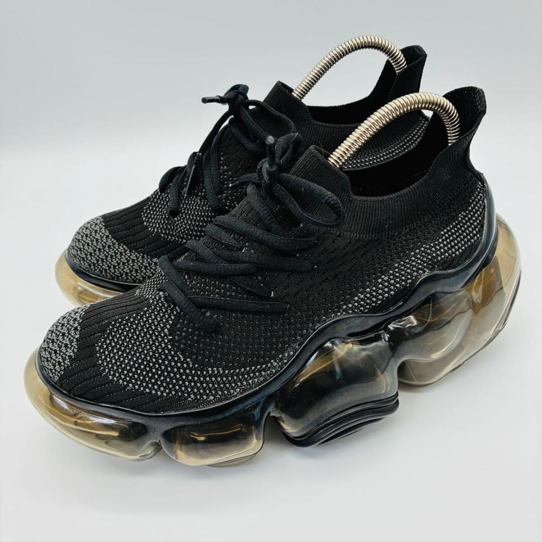 【美品】grounds MOOPIE BLACK GRAY 24cm 箱 袋付