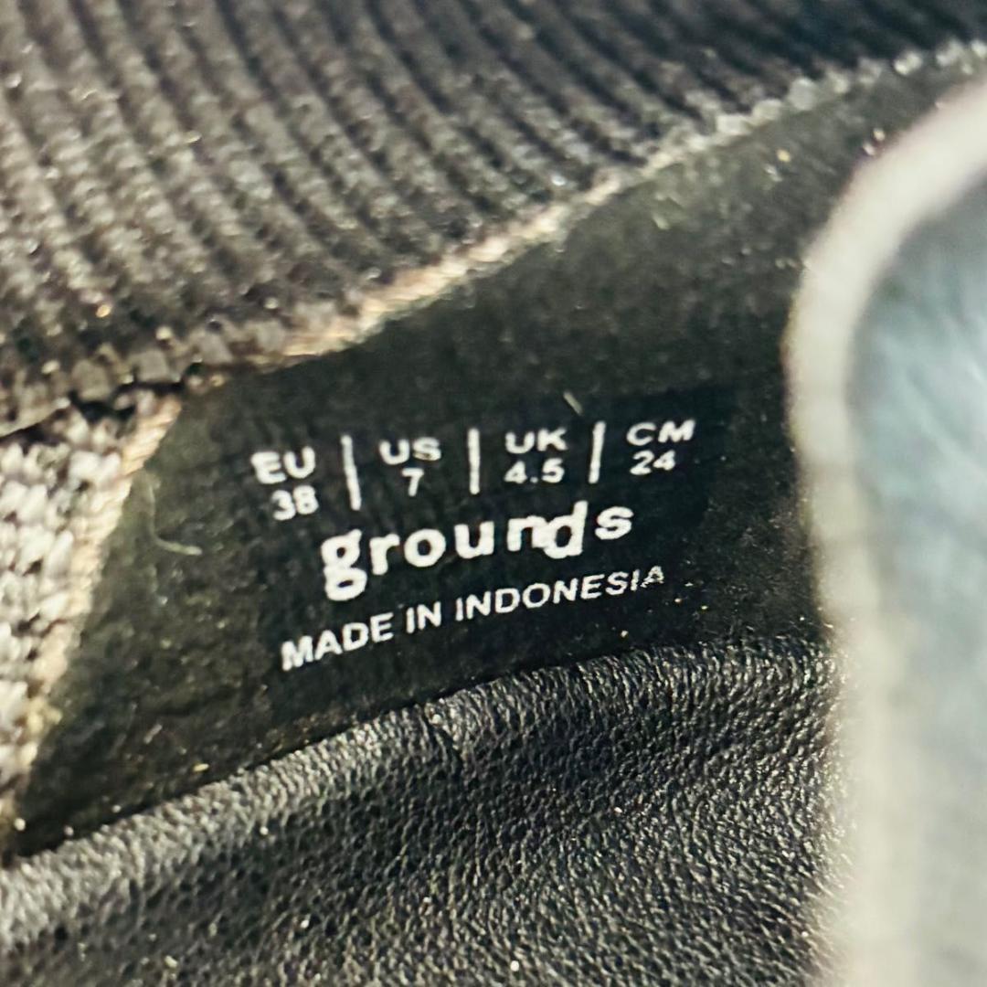 【美品】grounds MOOPIE BLACK GRAY 24cm 箱 袋付