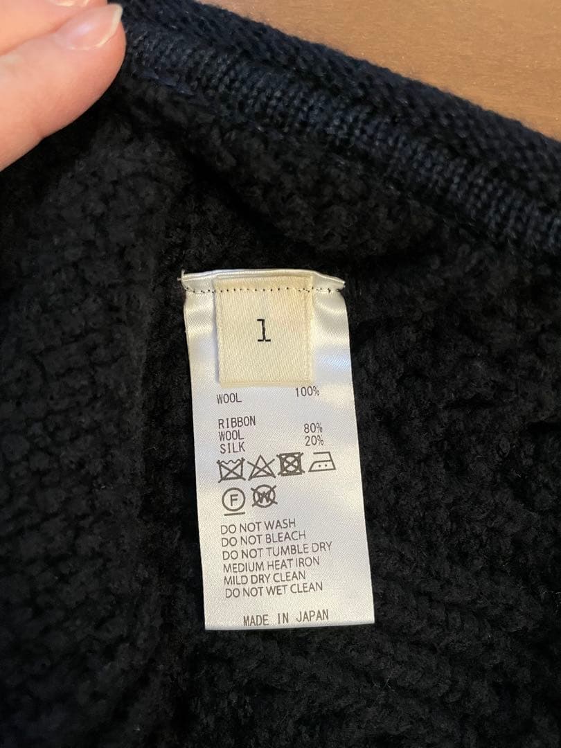 unfil アンフィル フレンチメリノケーブルニットハイネックウォーマー ベスト