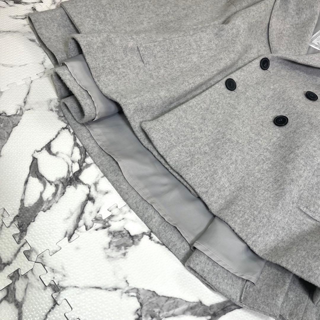 ビアズリー フーデッドショートコート ウール