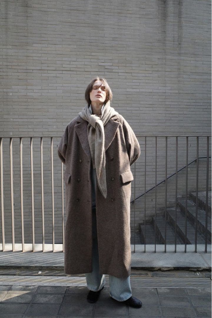 ジャケット・アウター 23AW CLANE DOUBLE WOOL LONG COAT
