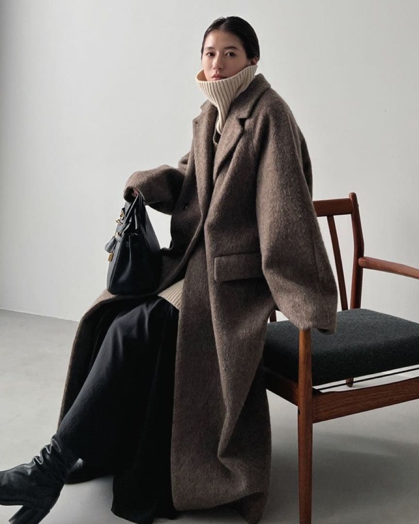 ジャケット・アウター 23AW CLANE DOUBLE WOOL LONG COAT