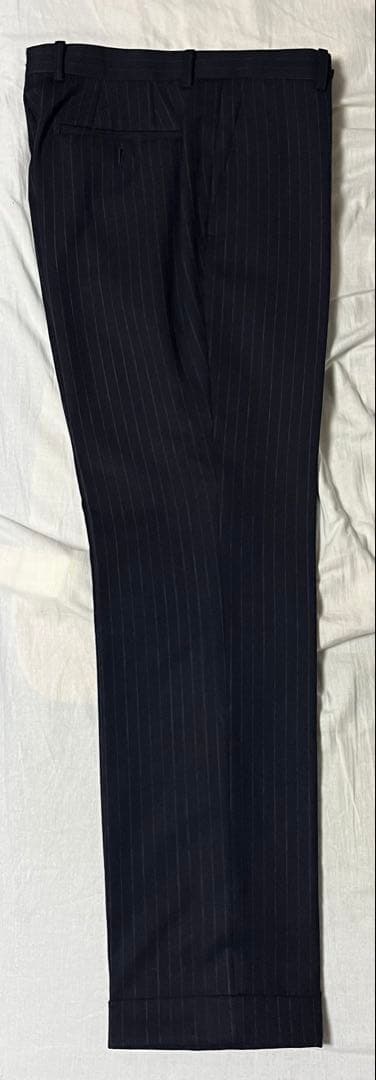 りす　リングジャケット　ストライプサキソニースーツ　ネイビー　サイズ42