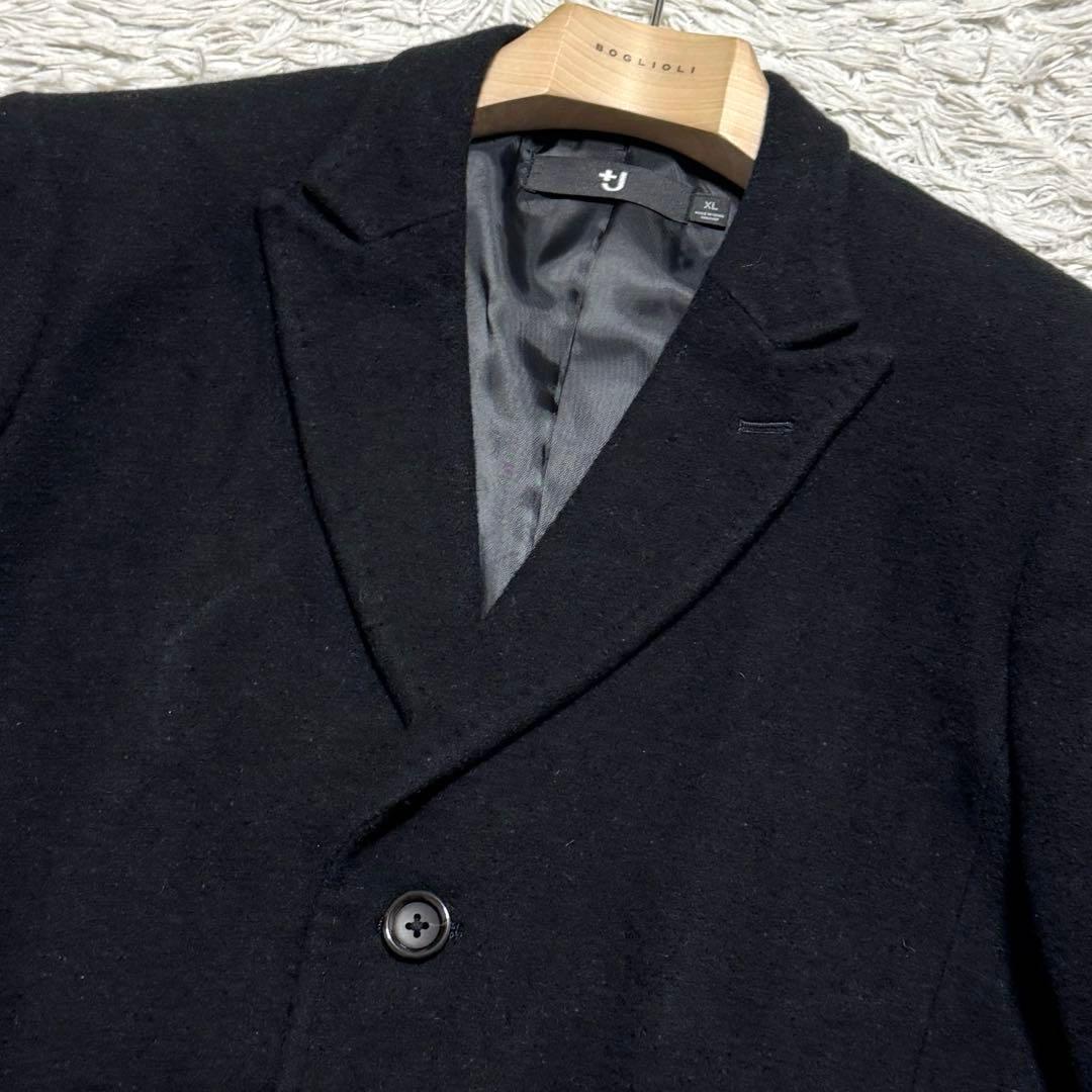 ユニクロ+j カシミヤブレンド チェスターコート XLサイズ ブラック 良品