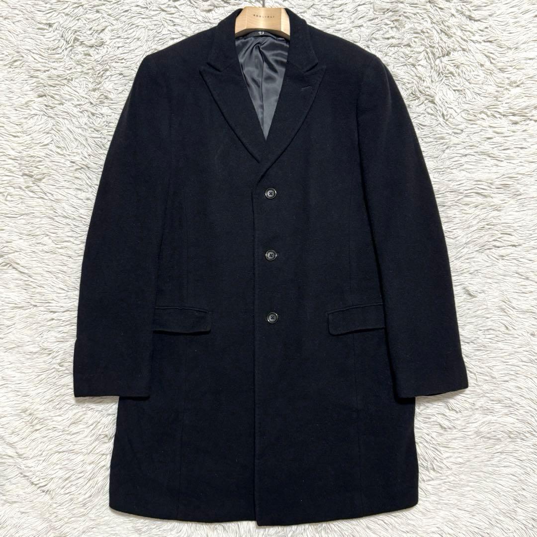 ユニクロ+j カシミヤブレンド チェスターコート XLサイズ ブラック 良品