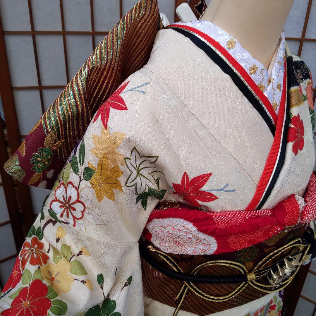 457❤迎春❤ 金通し　古典柄　正絹振袖8点フルセット　成人式卒業式謝恩会結婚式