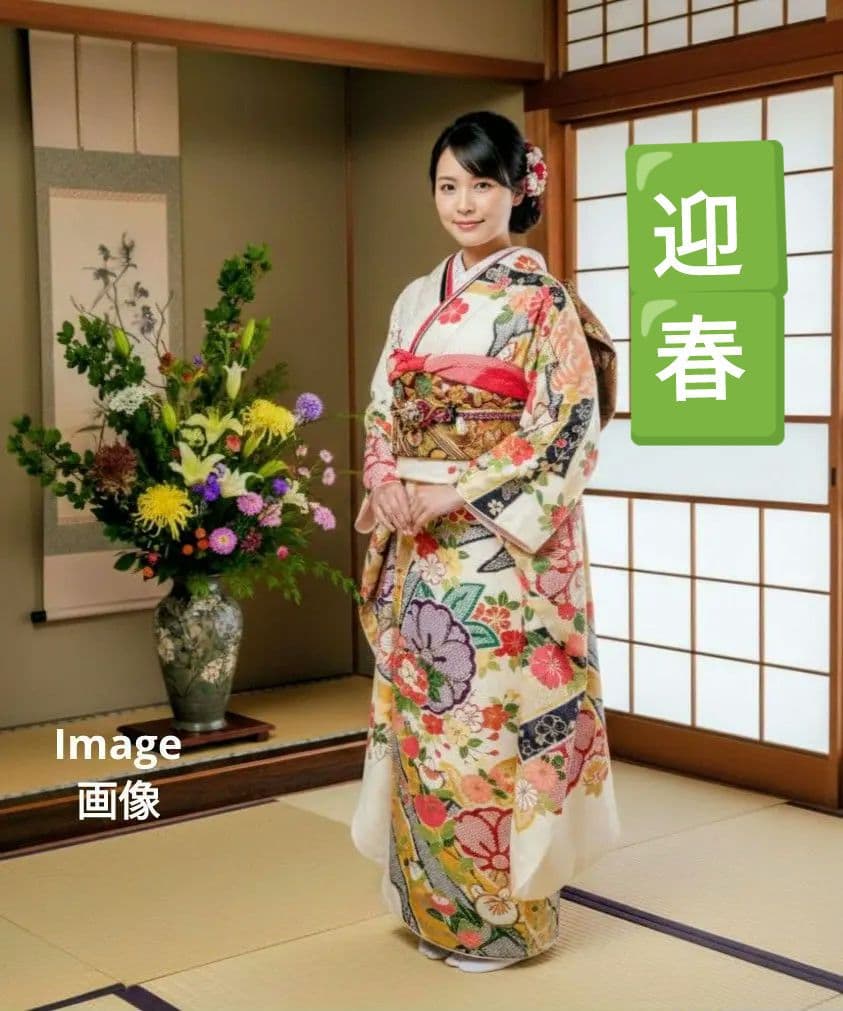 457❤迎春❤ 金通し　古典柄　正絹振袖8点フルセット　成人式卒業式謝恩会結婚式