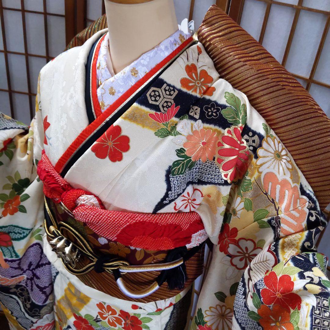 457❤迎春❤ 金通し　古典柄　正絹振袖8点フルセット　成人式卒業式謝恩会結婚式