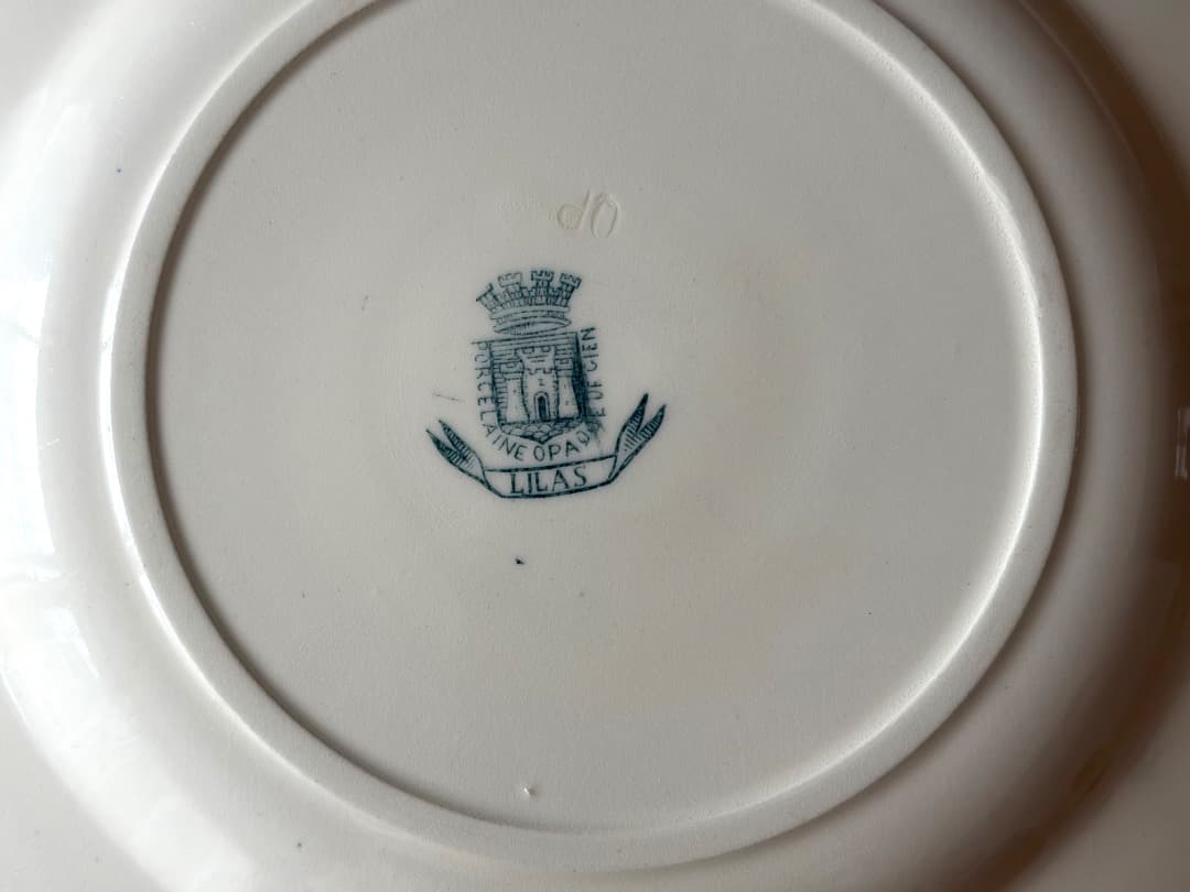 美品　GIEN プレート　LILAS フランスアンティーク　リラの花　平皿　A