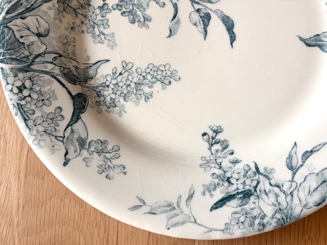 美品　GIEN プレート　LILAS フランスアンティーク　リラの花　平皿　A