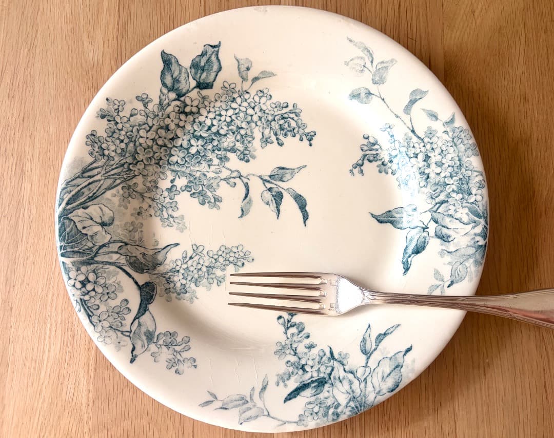 美品　GIEN プレート　LILAS フランスアンティーク　リラの花　平皿　A