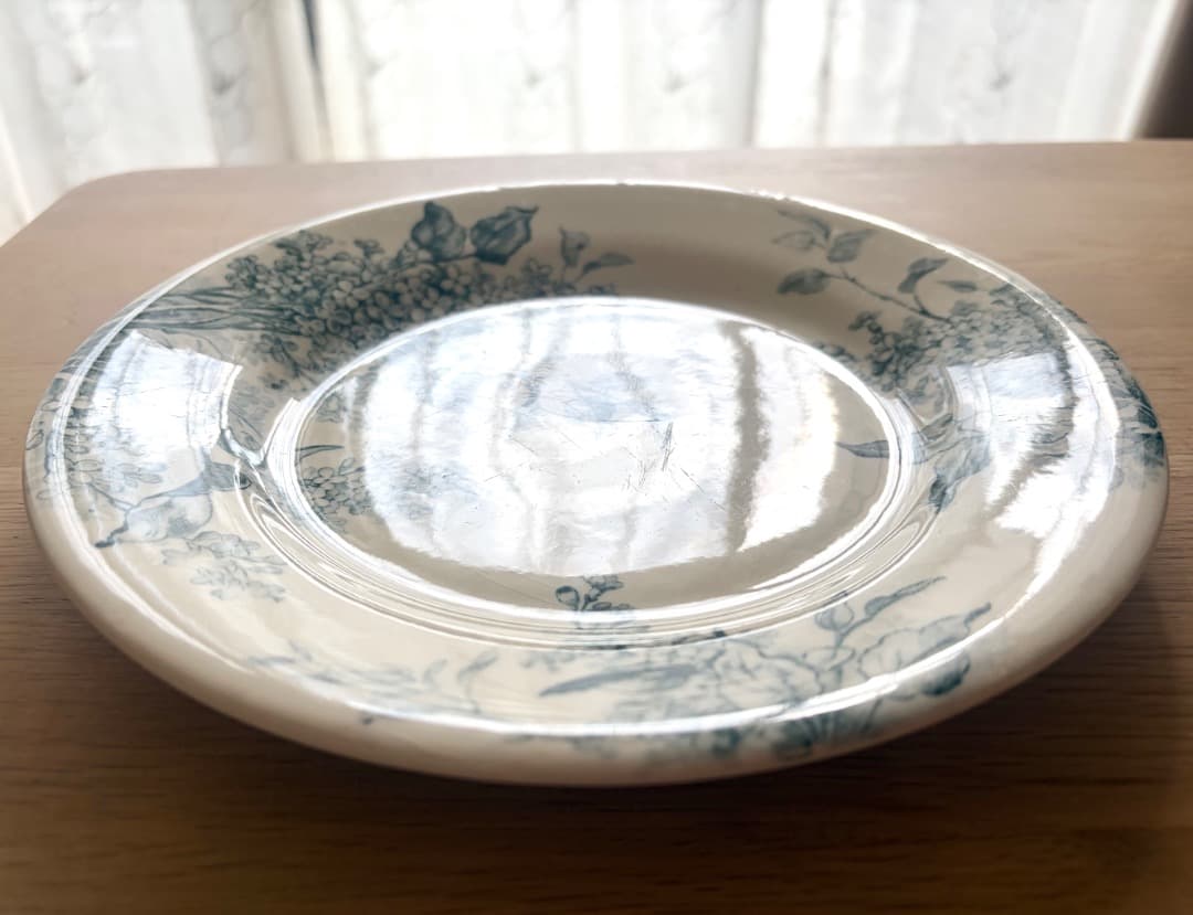 美品　GIEN プレート　LILAS フランスアンティーク　リラの花　平皿　A