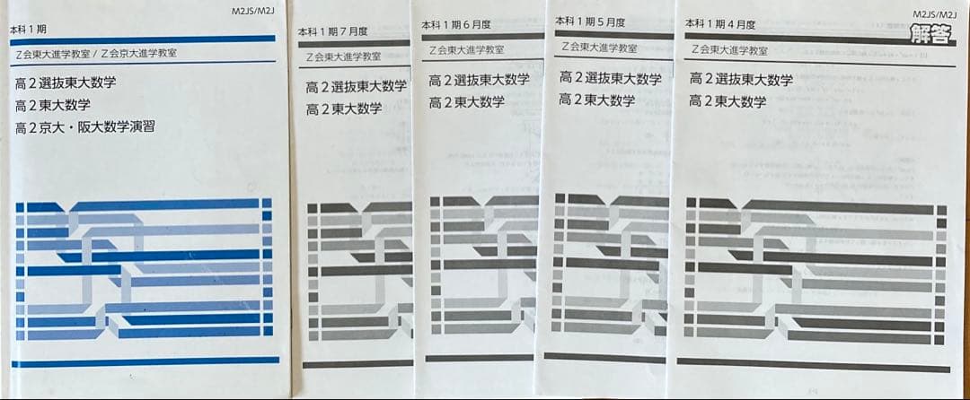Z会東大進学教室　高2東大理系数学III、高2選抜東大数学高2数学